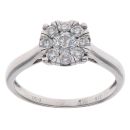 9ct White Gold 0.50ct Brilliant Cut Diamond Solitaire Ring