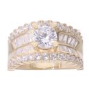 9ct Yellow Gold Cubic Zirconia Stone Set Ring