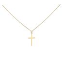 18ct Yellow Gold Cross Pendant and Chain 18"