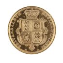 1885 Victoria Young Head Shield UK Half Sovereign Coin