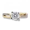 9ct Yellow Gold Cubic Zirconia Single Stone Ring
