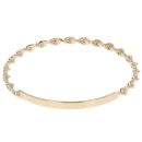 9ct Yellow Gold ID Twist Bangle