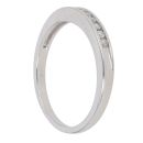 9ct White Gold 0.15ct Brilliant Cut Diamond Half Eternity Ring