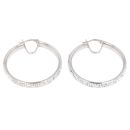 Silver Crystal Hoop Earrings by Icesia