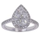 18ct White Gold 0.75ct Brilliant Cut Diamond Cluster Ring