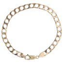 9ct Yellow Gold Square Curb Bracelet 7.5"