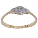 18ct Yellow Gold 0.15ct Brilliant Cut Diamond Cluster Ring