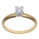 18ct Yellow Gold 0.43ct Brilliant Cut Diamond Solitaire Ring