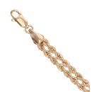 9ct Yellow Gold Rope Bracelet 7.5"