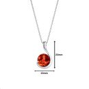 Sterling Silver Baltic Amber Swirl Drop Pendant Necklace