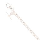 Sterling Silver Curb T-Bar Bracelet 7.5" By Icesia