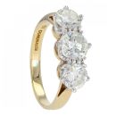 18ct Yellow Gold 2.35ct Diamond Trilogy Ring