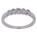 9ct White Gold 0.25ct Brilliant Cut Diamond Five Stone Ring