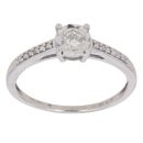 9ct White Gold 0.15ct Diamond Solitaire Ring