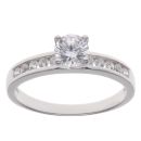 Silver Cubic Zirconia Single Stone Ring By Icesia
