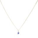14ct Yellow Gold Children's Blue Eye Pendant And Chain 14"
