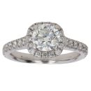 Platinum 1.50ct Brilliant Cut Diamond Cluster Ring