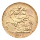 1899 Victoria Old Head UK Full Sovereign Coin