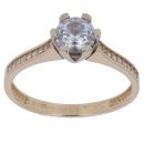 14ct Yellow Gold Cubic Zirconia Single Stone Ring