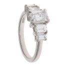 18ct White Gold Moissanite Ring