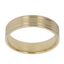 9ct Yellow Gold Stripe Wedding Band 5.9mm