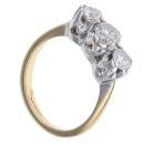 18ct Yellow Gold 1.30ct Brilliant Cut Diamond Trilogy Ring