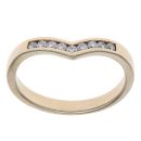 9ct Yellow Gold 0.20ct Brilliant Cut Diamond Wishbone Ring