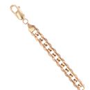 9ct Yellow Gold Flat Plain Curb Bracelet 7.5"