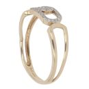 9ct Yellow Gold 0.15ct Diamond Fancy Ring