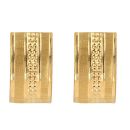22ct Yellow Gold Patterned Stud Earrings