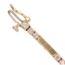 14ct Yellow Gold 0.90ct Brilliant Cut Diamond Bracelet 7"