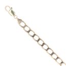 9ct Yellow Gold Square Curb Bracelet 9"