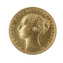 1871 Victoria Young Head UK Full Sovereign Coin
