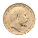 1907 Edward VII Large Head UK Half Sovereign Coin