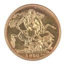 1915 George V Large Head UK Full Sovereign Coin