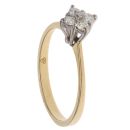 18ct Yellow Gold 0.20ct Brilliant Cut Diamond Cluster Ring
