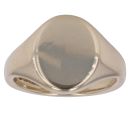 9ct Yellow Gold Plain Oval Signet Ring