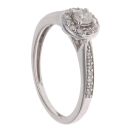 9ct White Gold 0.25ct Brilliant Cut Diamond Cluster Ring