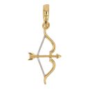 22ct Yellow and White Gold Bow and Arrow Pendant