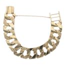 9ct Yellow Gold Patterned Curb Bracelet 8.5"