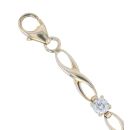 9ct Yellow Gold Cubic Zirconia Infinity Bracelet 7"