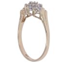 9ct Yellow Gold Cubic Zirconia Fancy Cluster Ring