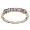 9ct Yellow Gold Tanzanite Half Eternity Ring