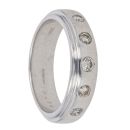 18ct White Gold 0.30ct Diamond Five Stone Wedding Band 5mm