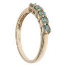 9ct Yellow Gold Green Gemstone Five Stone Ring