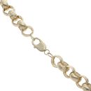 9ct Yellow Gold Patterned and Plain Belcher Chain 24"
