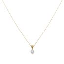 18ct Yellow Gold 0.25ct Brilliant Cut Diamond Solitaire Pendant And Chain 18"