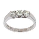 18ct White Gold Trilogy Diamond Ring
