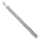 Silver Herringbone Bracelet 7" By Icesia