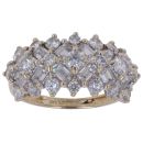 14ct Yellow Gold Cubic Zirconia Cluster Ring